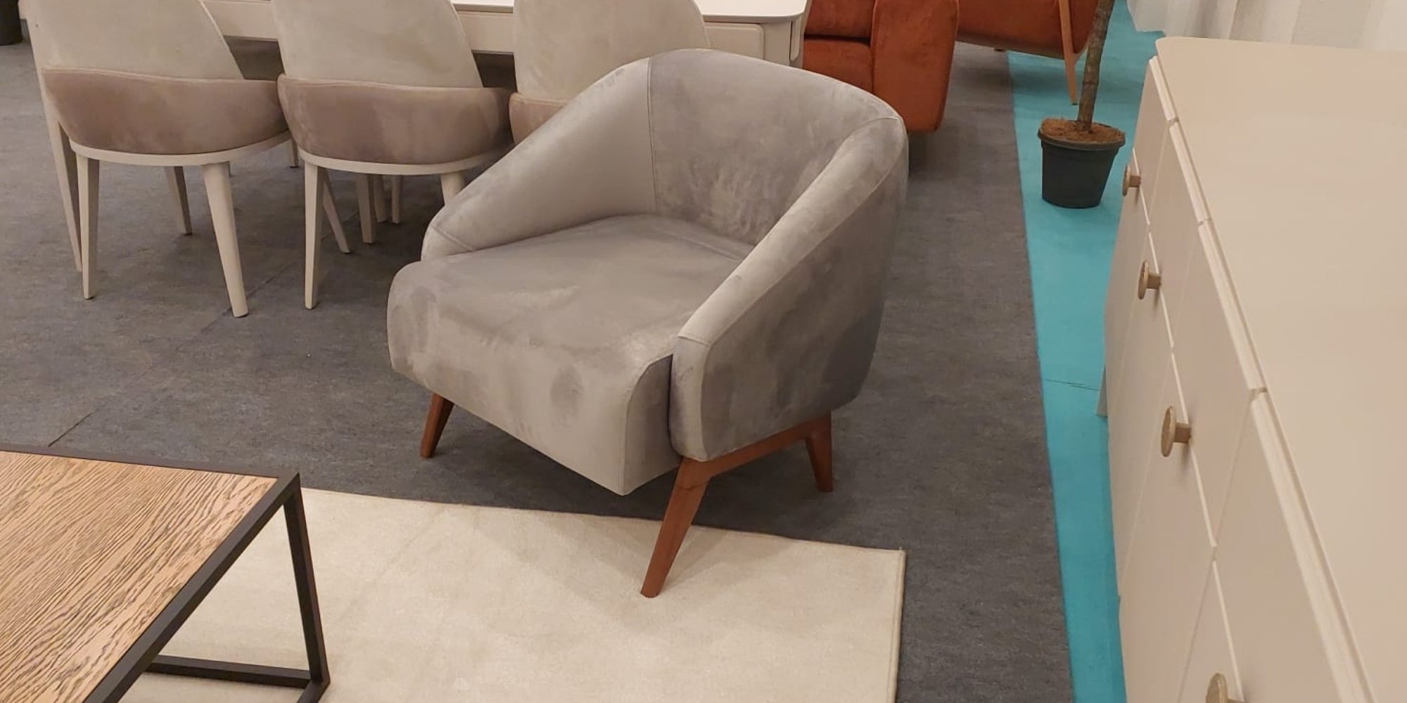 Alfa Koltuk Takımı Antrasit Teşhir